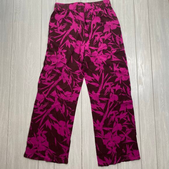 Soft Surroundings Purple Tropical Oceo Gauze Tunic & Wide Leg Pants Size Medium - Picture 8 of 16